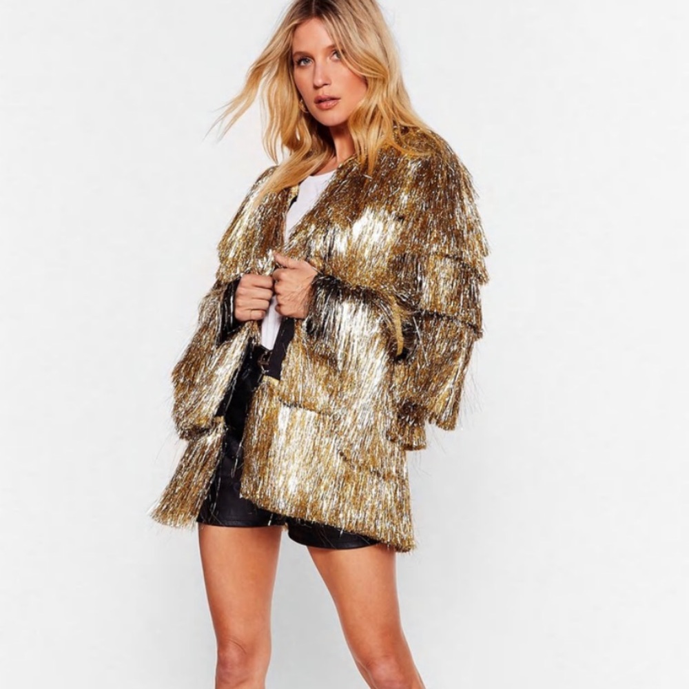 NWT Nasty Gal Tinsel Jacket